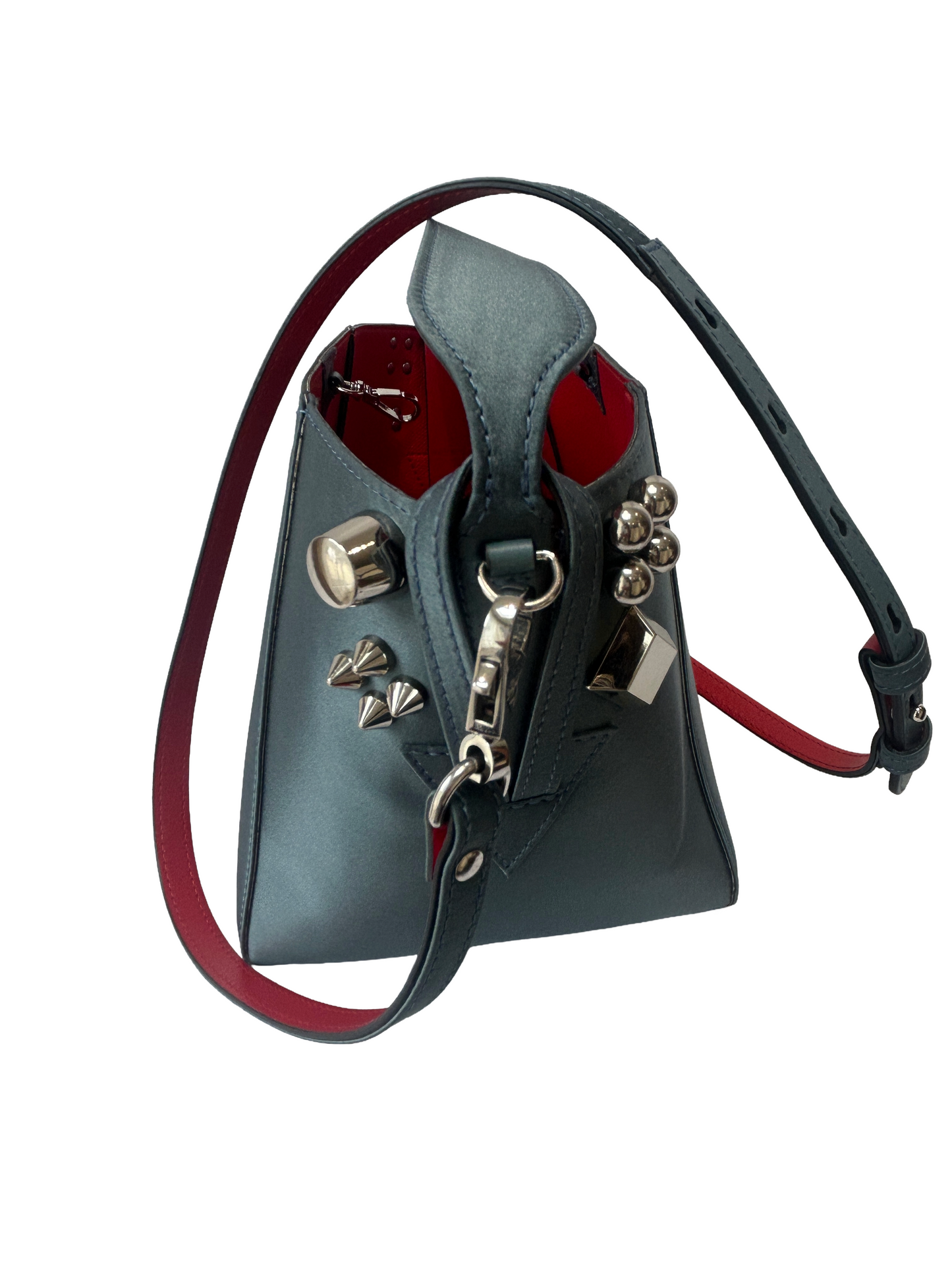 Christian Louboutin Cabachic mini crepe satin & leather tote bag
