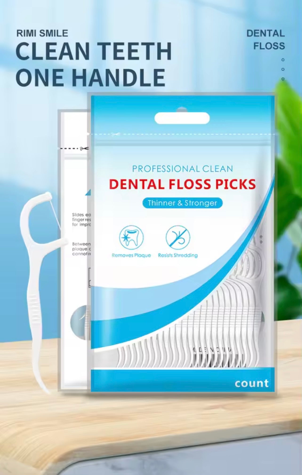 150pk Dental Floss Sticks Interdental Tooth Harps Teeth Picks Oral Plaque
Care