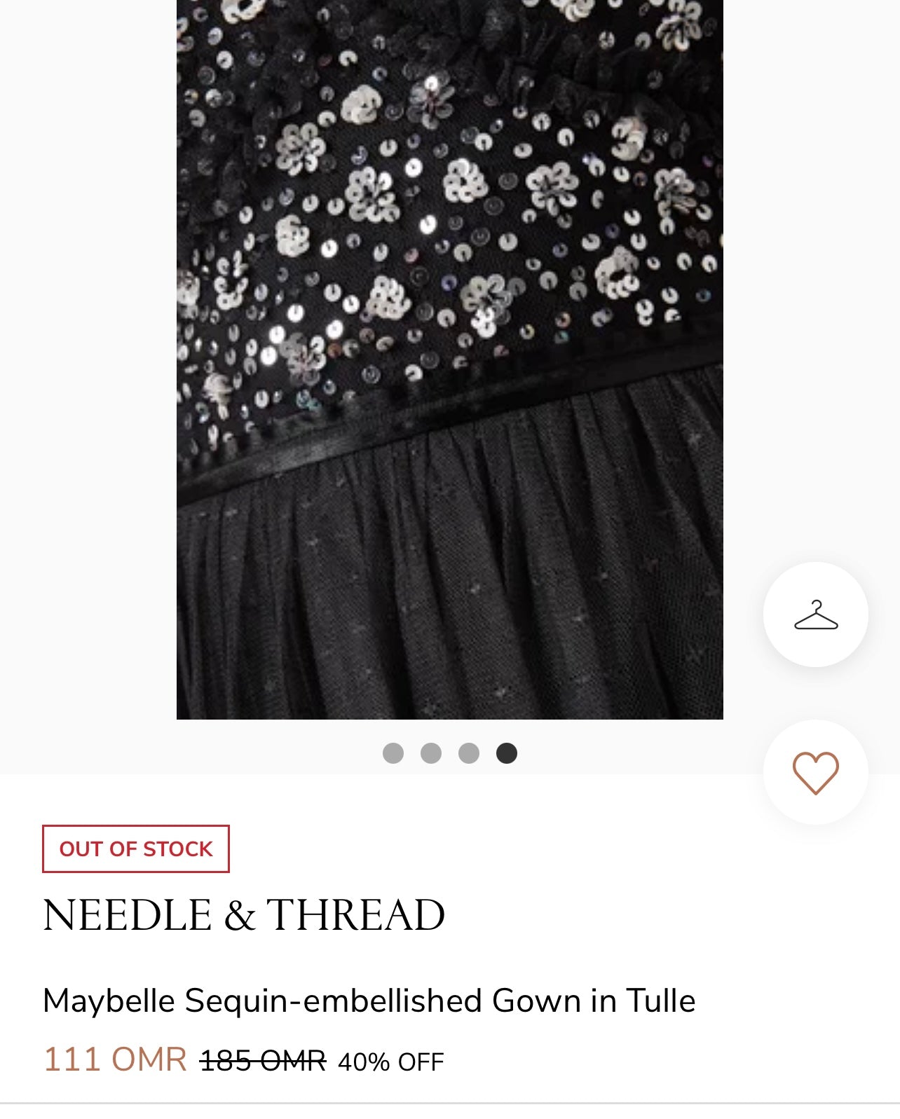 NEEDLE & THREAD
Maybelle Sequin-embellished Gown in Tulle, new with tags