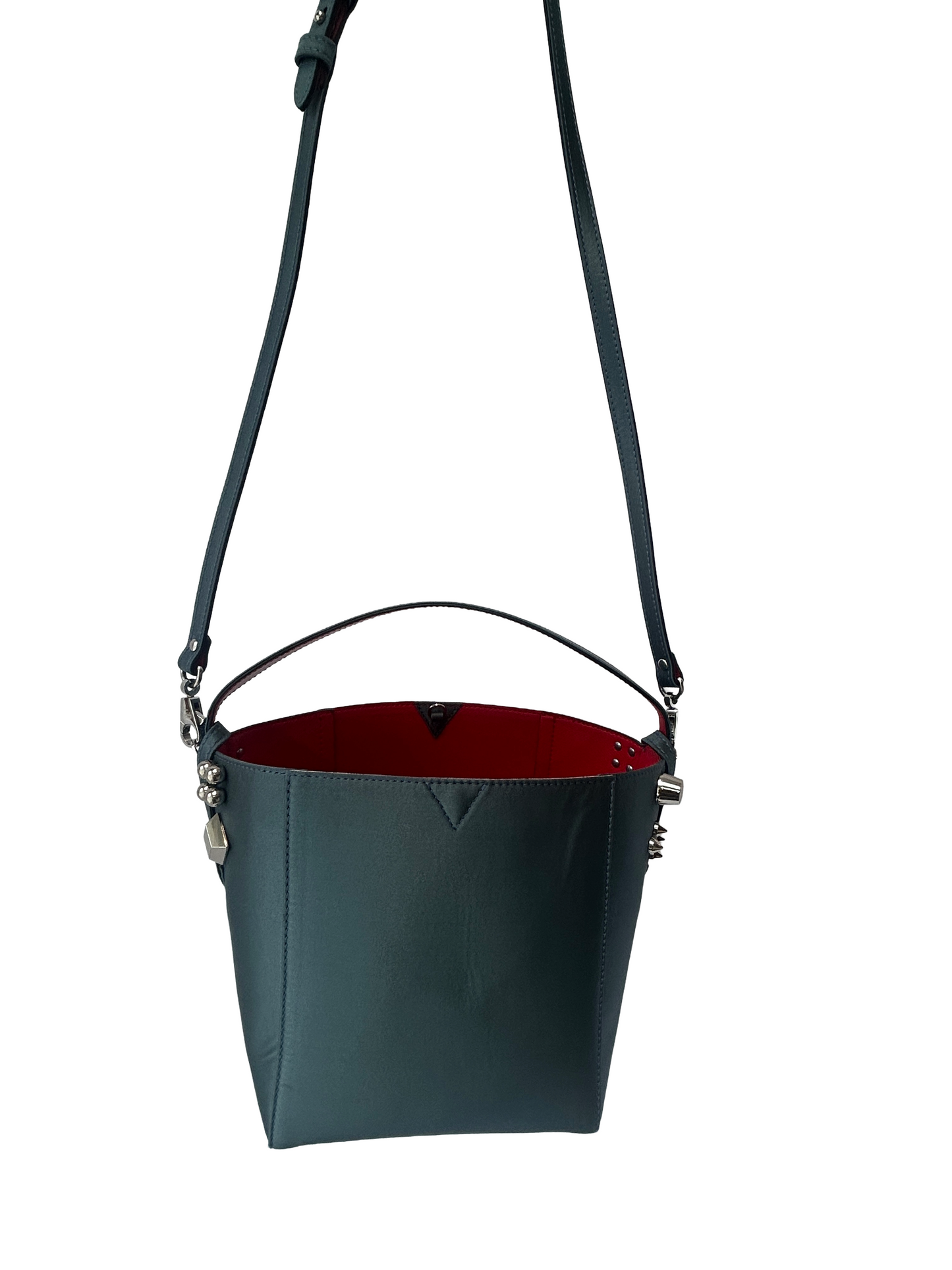 Christian Louboutin Cabachic mini crepe satin & leather tote bag
