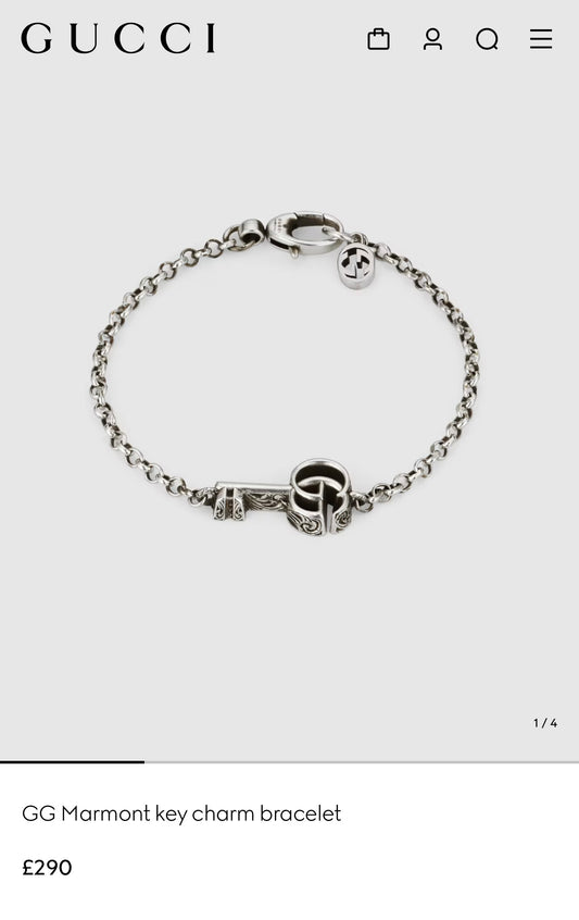 GG Marmont key charm bracelet
