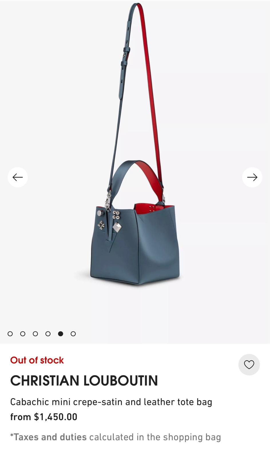 Christian Louboutin Cabachic mini crepe satin & leather tote bag