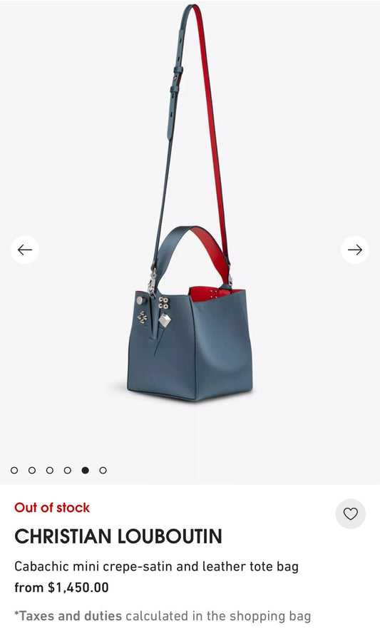 Christian Louboutin Cabachic mini crepe satin & leather tote bag