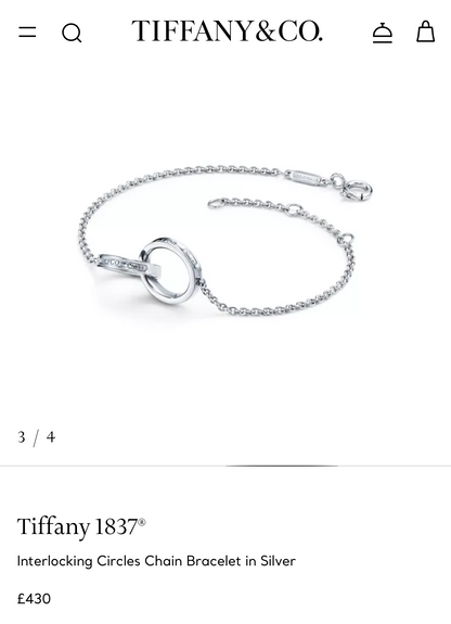 Tiffany 1837
Interlocking Circles Chain Bracelet in Silver