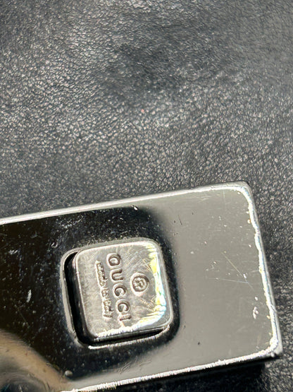 Gucci Jackie Bardot black leather shoulder bag