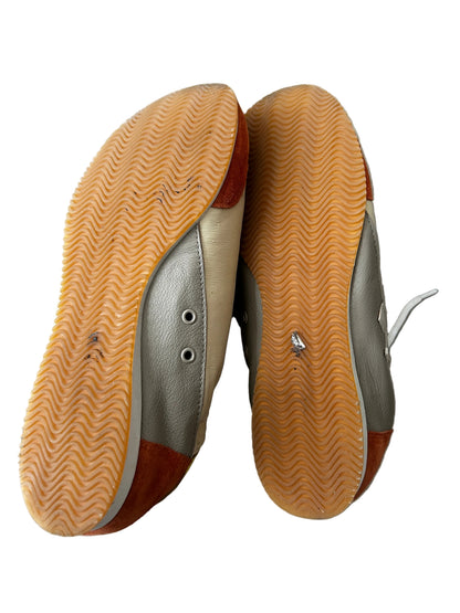 Tory Burch Suede
Colorblock Pattern, ivory and rust