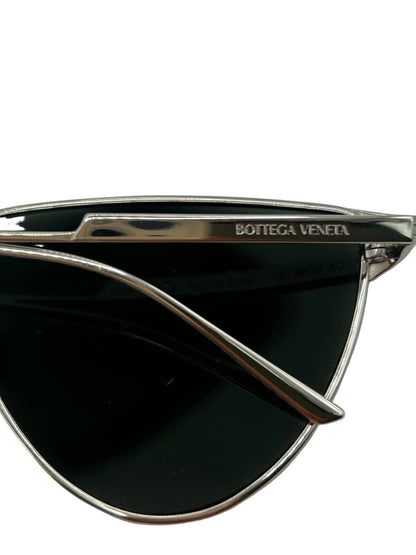 Bottega Veneta Bv1070s Metal Aviator Sunglasses - Silver,Green- unisex