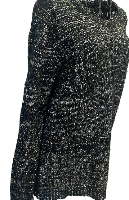 Versace Jeans sweater,  made of a black knit material with sequin embellishments
