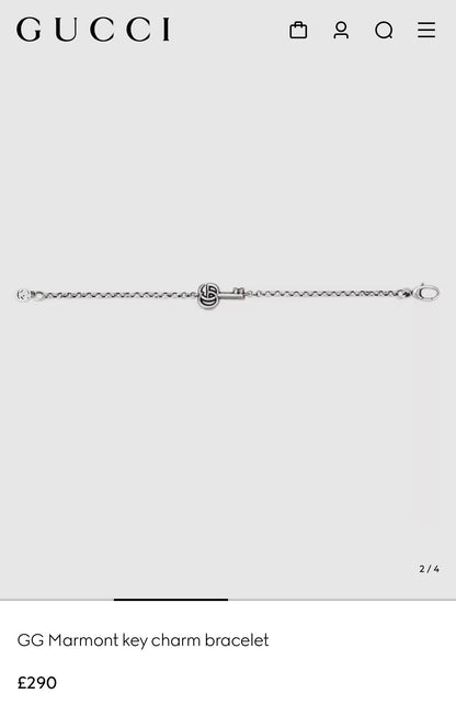 GG Marmont key charm bracelet