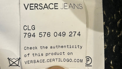 Versace Jeans sweater,  made of a black knit material with sequin embellishments