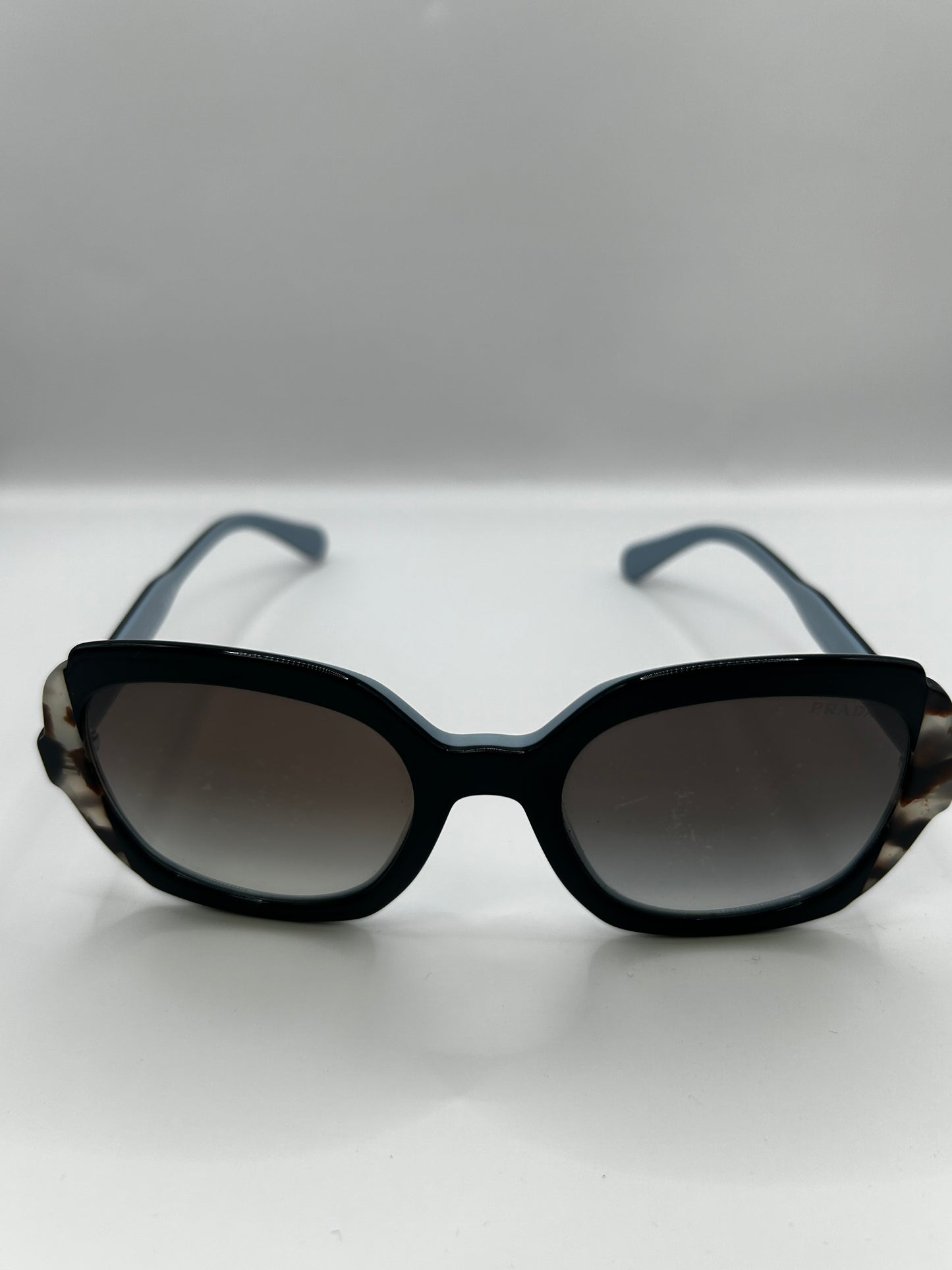 Prada Black/Blue Gradient Square Sunglasses SPR16U-F - 54 mm