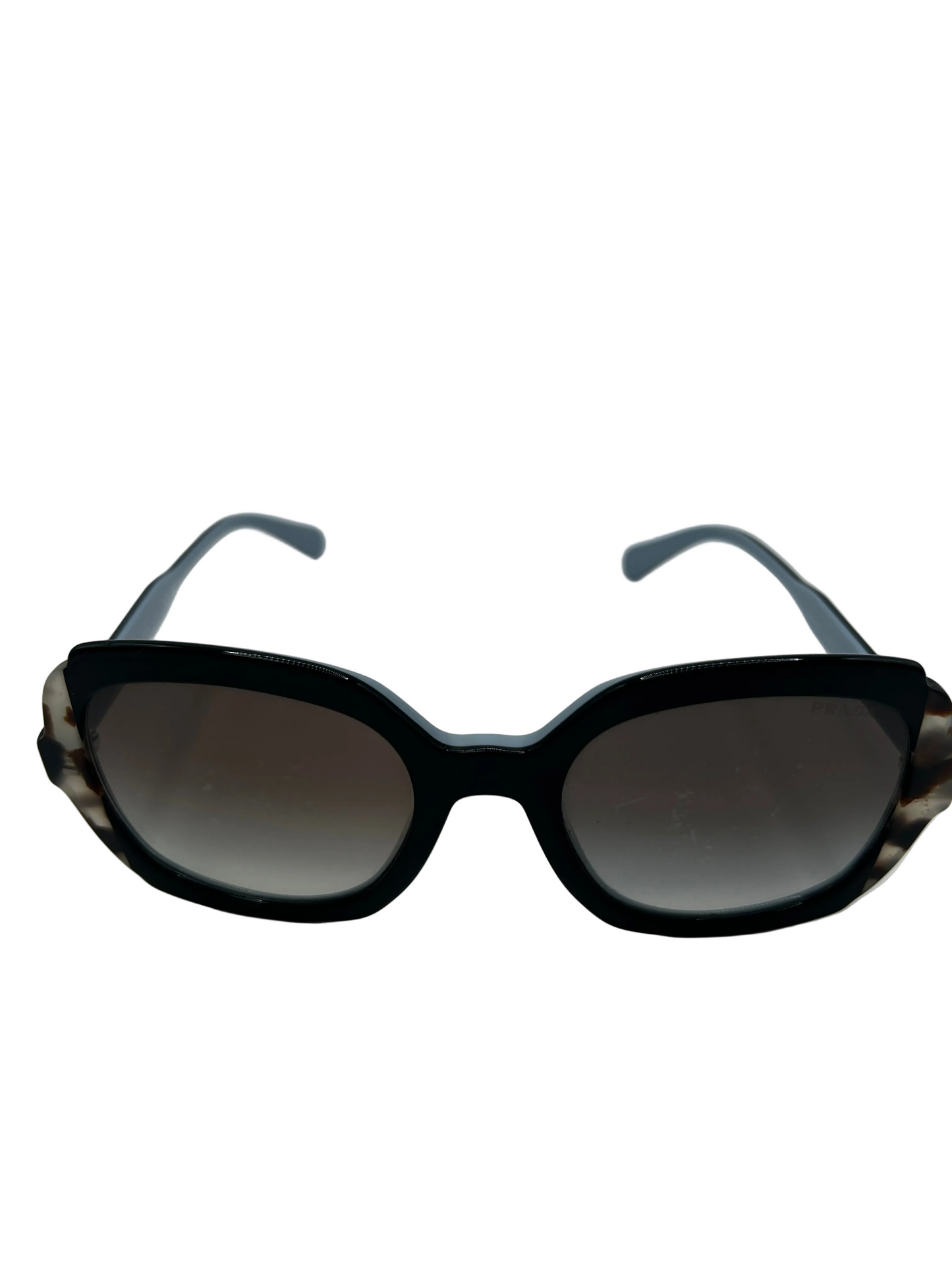 Prada Black/Blue Gradient Square Sunglasses SPR16U-F - 54 mm