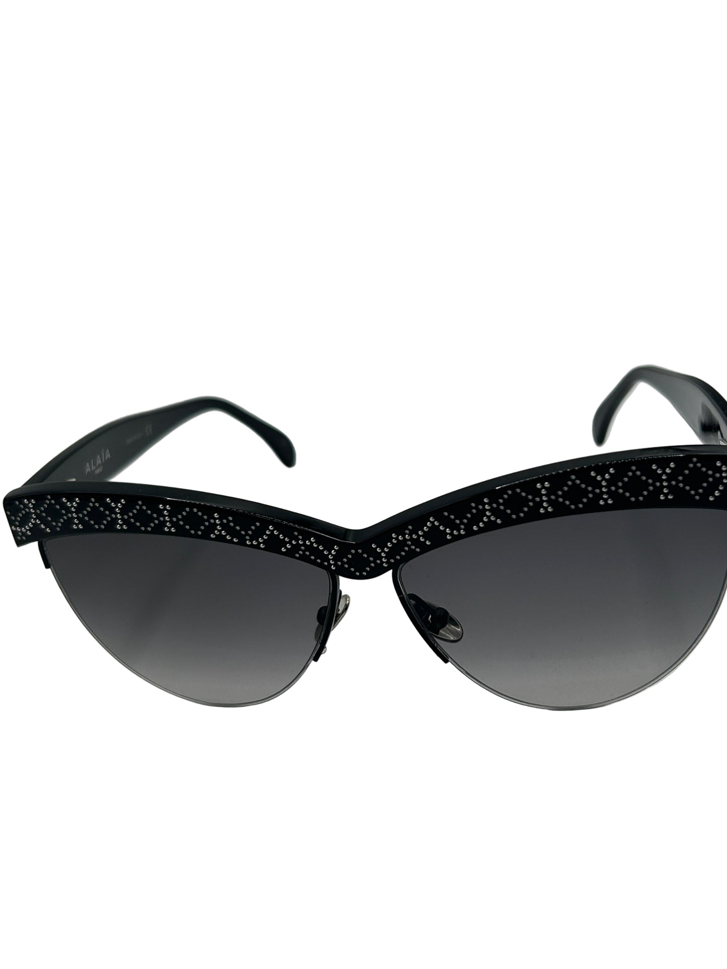 Alaïa Cat Eye-Frame Acetate Sunglasses Black, stud embellished