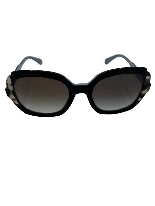 Prada Black/Blue Gradient Square Sunglasses SPR16U-F - 54 mm