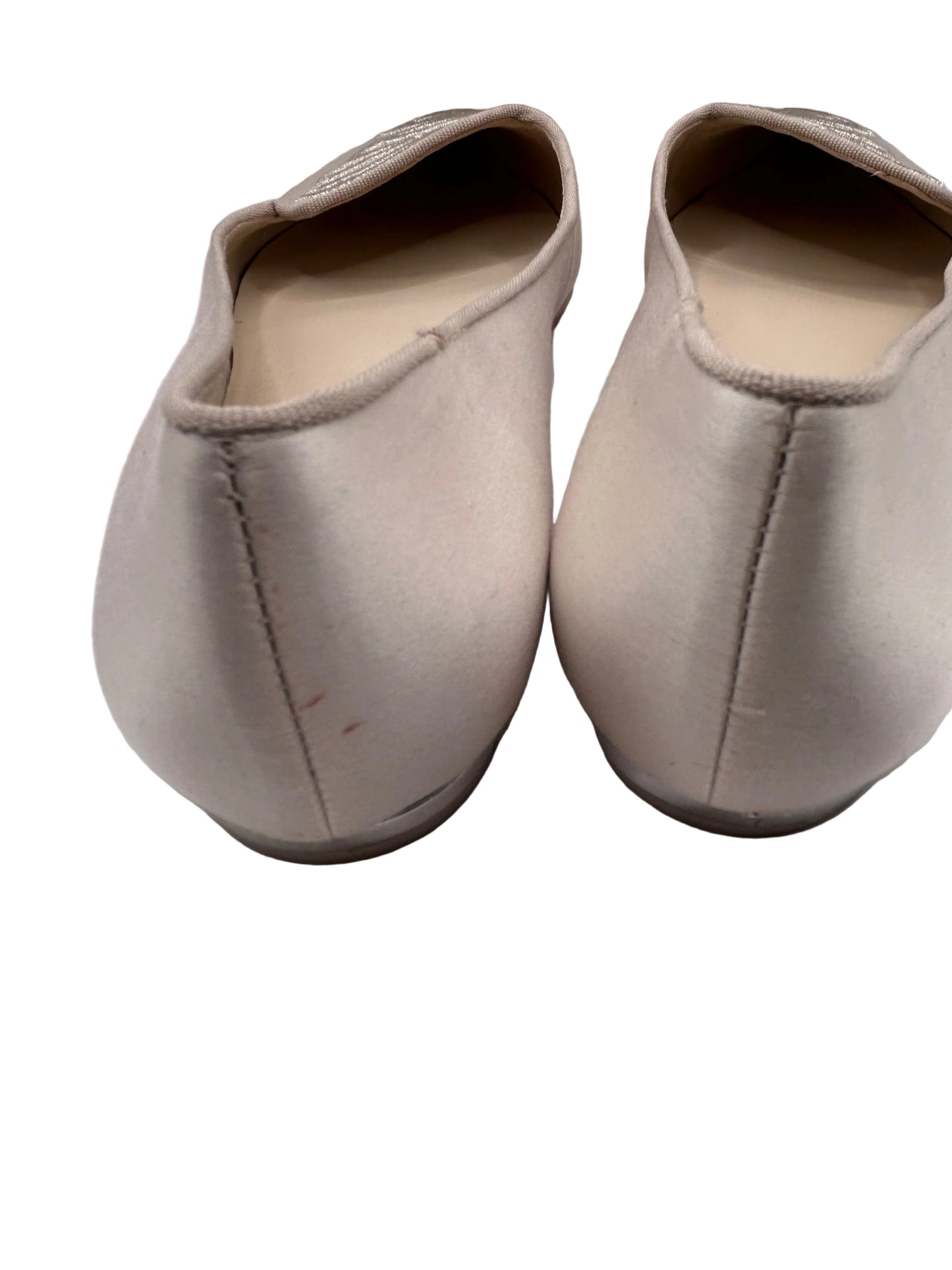 Sophia Webster Bibi butterfly ballet flats in an off-white or light pink satin