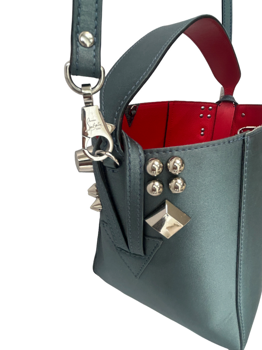 Christian Louboutin Cabachic mini crepe satin & leather tote bag