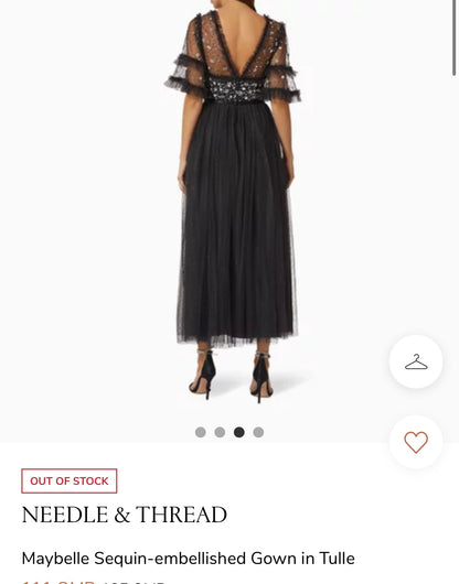 NEEDLE & THREAD
Maybelle Sequin-embellished Gown in Tulle, new with tags