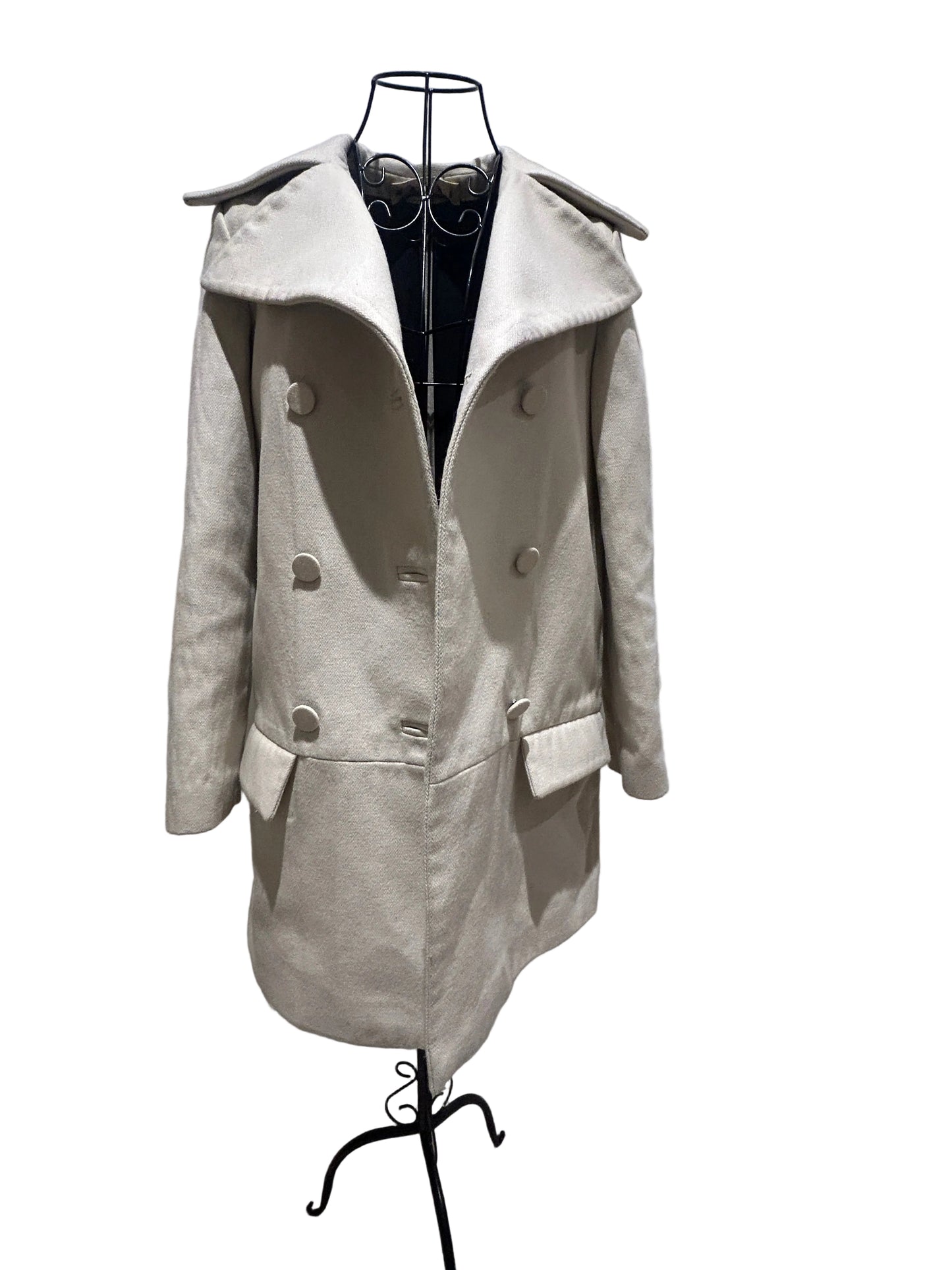 Marni double breasted beige pea coat