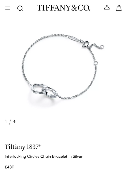 Tiffany 1837
Interlocking Circles Chain Bracelet in Silver
