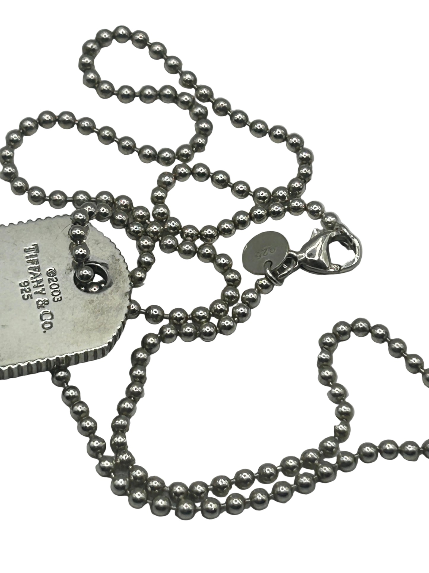 Tiffany & Co. Coin Edge Dog Tag
Necklace Silver