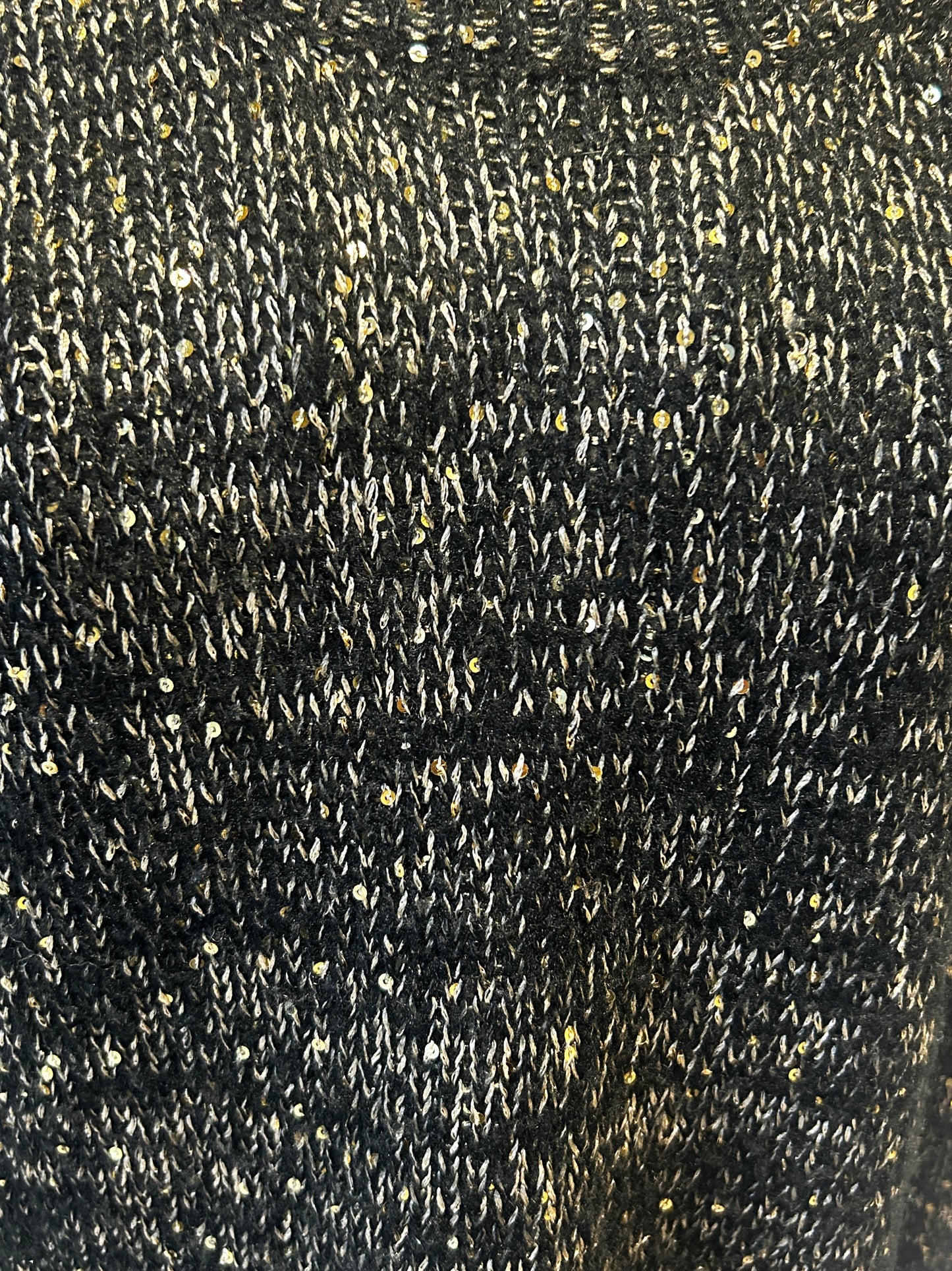 Versace Jeans sweater,  made of a black knit material with sequin embellishments