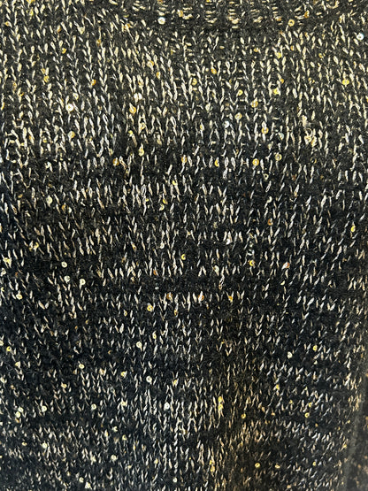 Versace Jeans sweater,  made of a black knit material with sequin embellishments