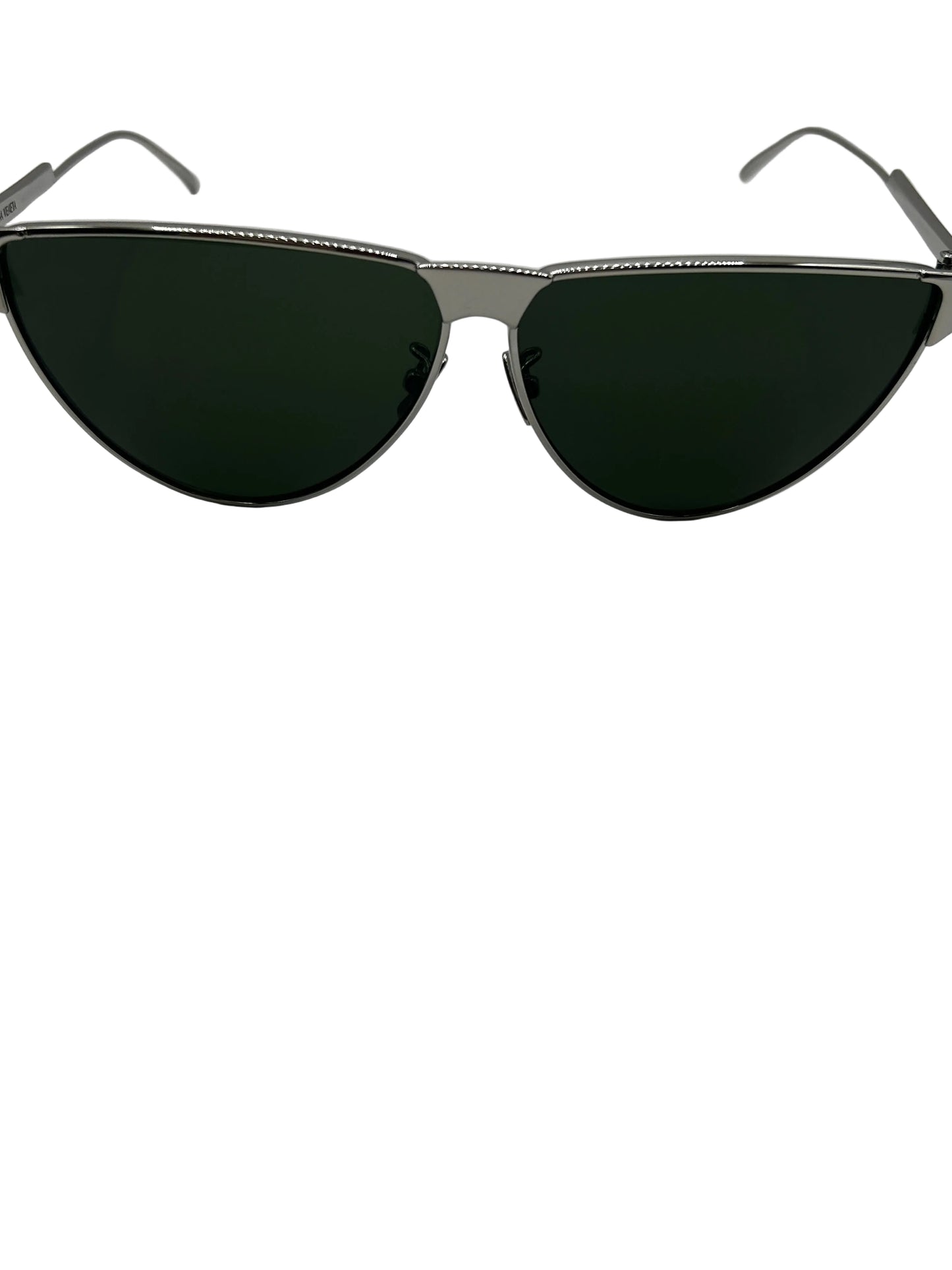 Bottega Veneta Bv1070s Metal Aviator Sunglasses - Silver,Green- unisex