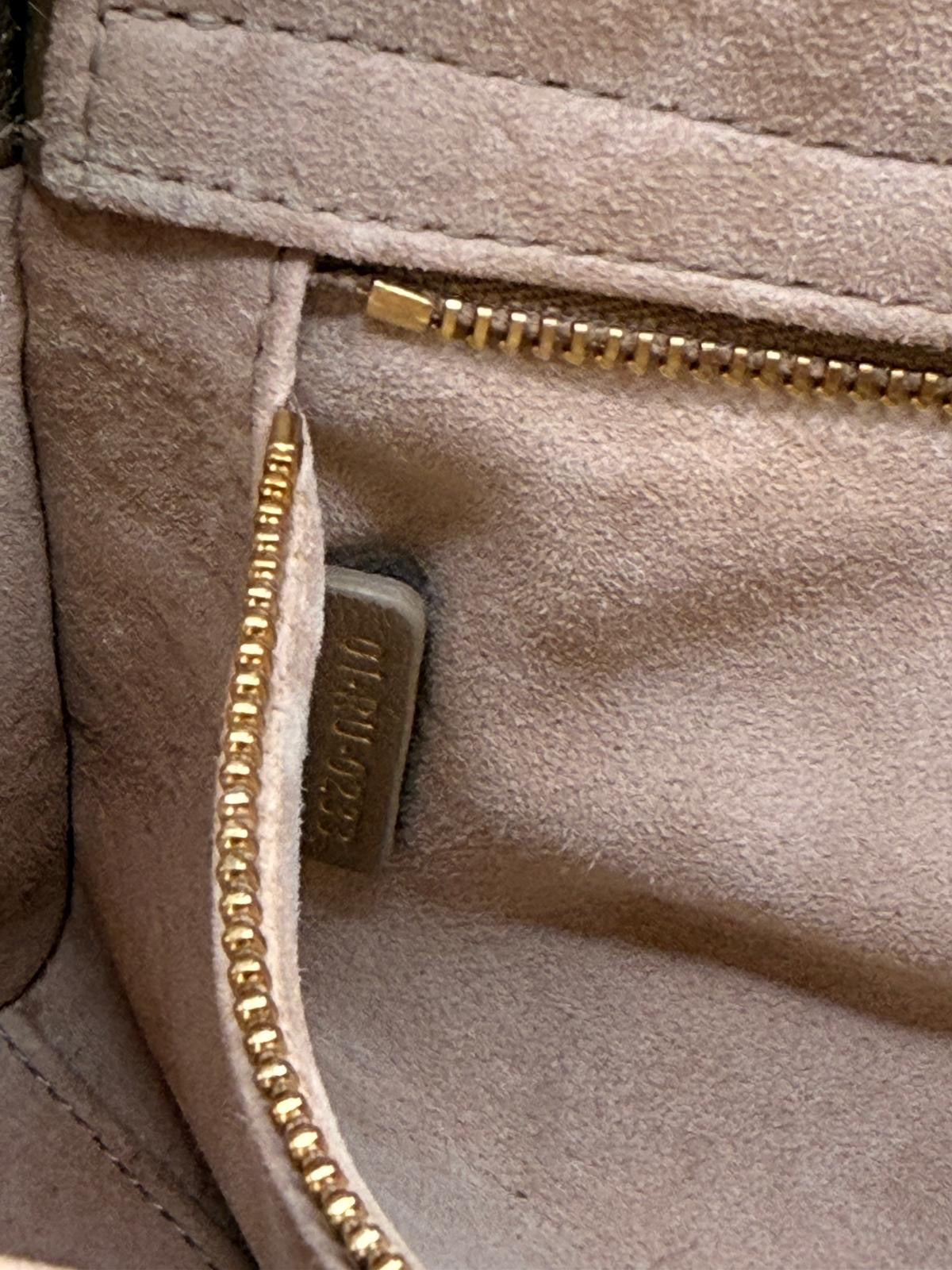 Christian Dior small Lady Dior quilted metallic calfskin leather tote bag