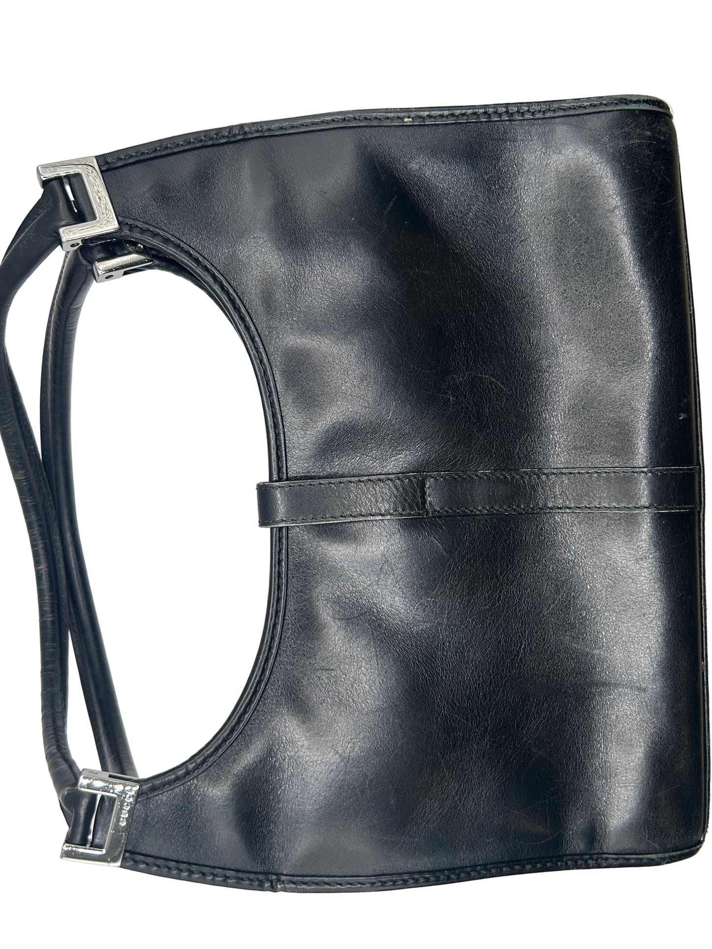 Gucci Jackie Bardot black leather shoulder bag