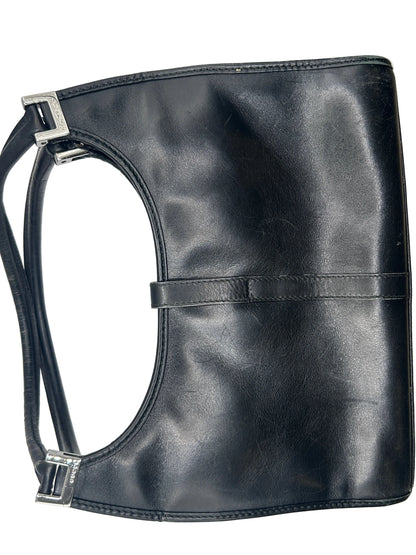 Gucci Jackie Bardot black leather shoulder bag