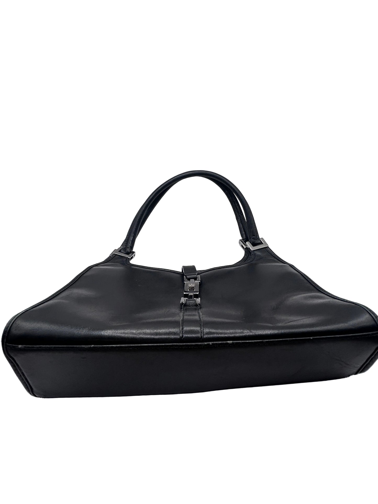 Gucci Jackie Bardot black leather shoulder bag