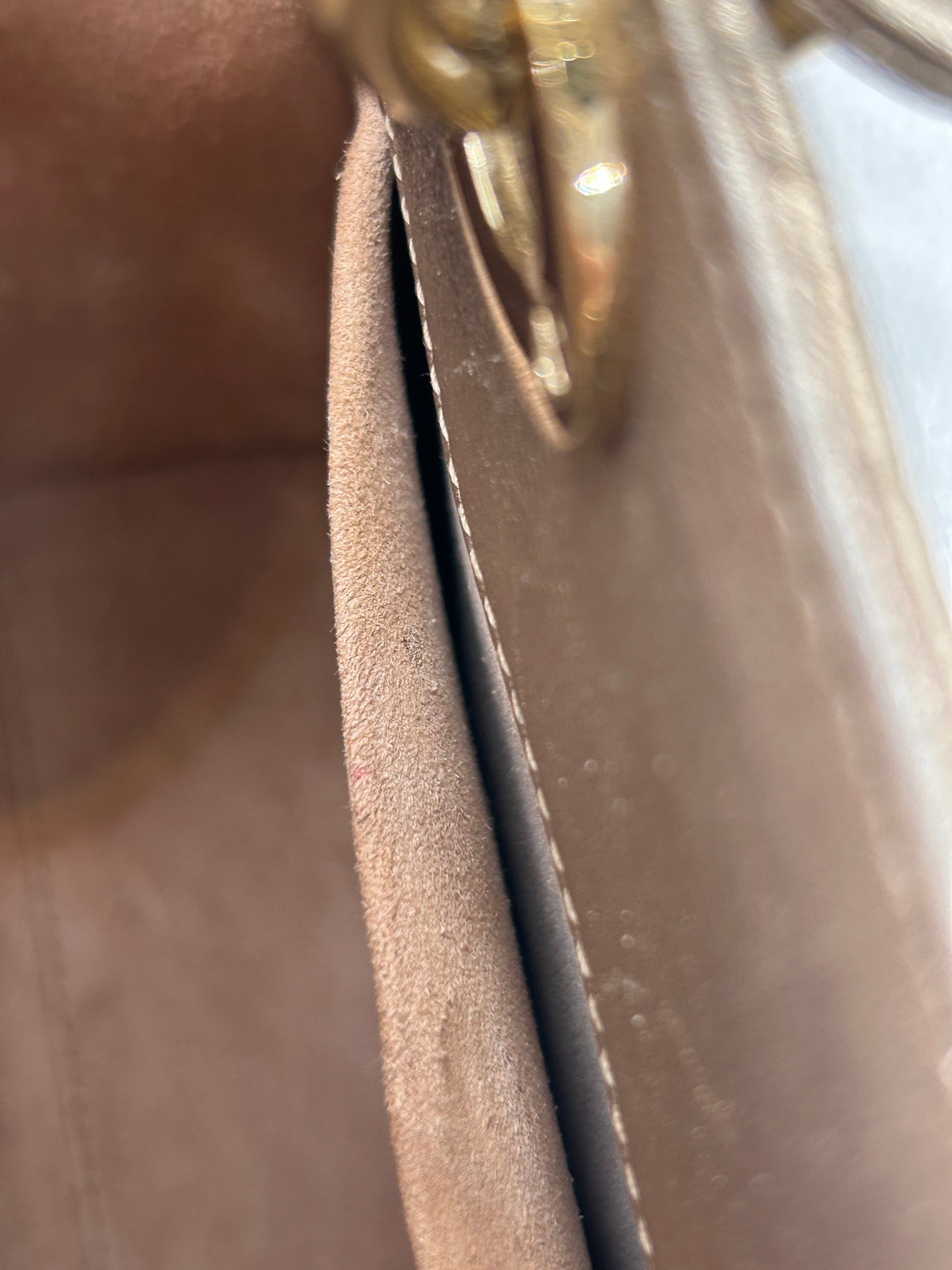 Christian Dior small Lady Dior quilted metallic calfskin leather tote bag