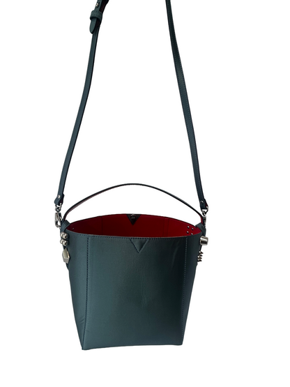 Christian Louboutin Cabachic mini crepe satin & leather tote bag