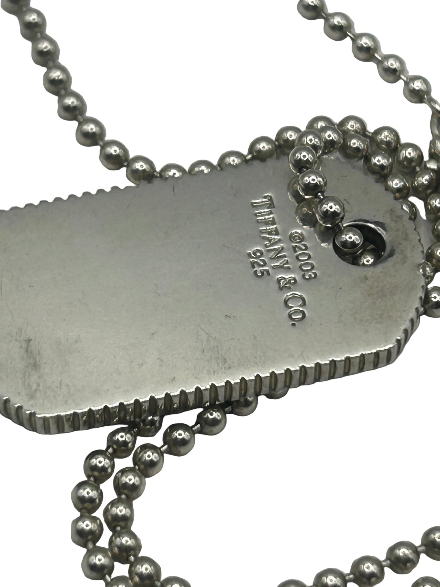 Tiffany & Co. Coin Edge Dog Tag
Necklace Silver
