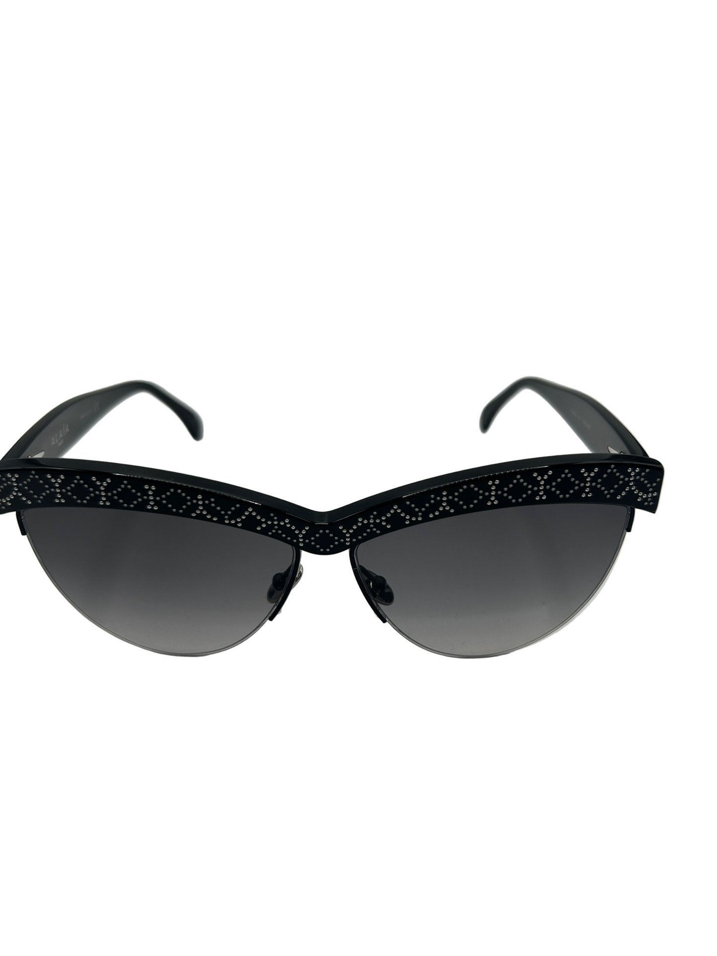 Alaïa Cat Eye-Frame Acetate Sunglasses Black, stud embellished
