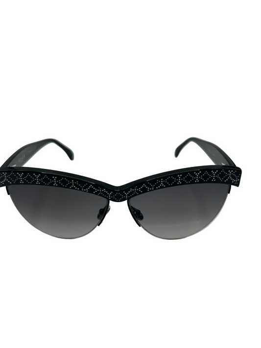 Alaïa Cat Eye-Frame Acetate Sunglasses Black, stud embellished