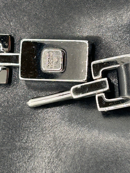 Gucci Jackie Bardot black leather shoulder bag