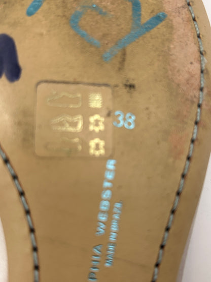 Sophia Webster Bibi butterfly ballet flats in an off-white or light pink satin