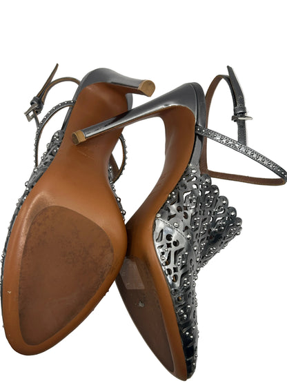 ALAIA Laser-Cut Studded
Pumps, Silver