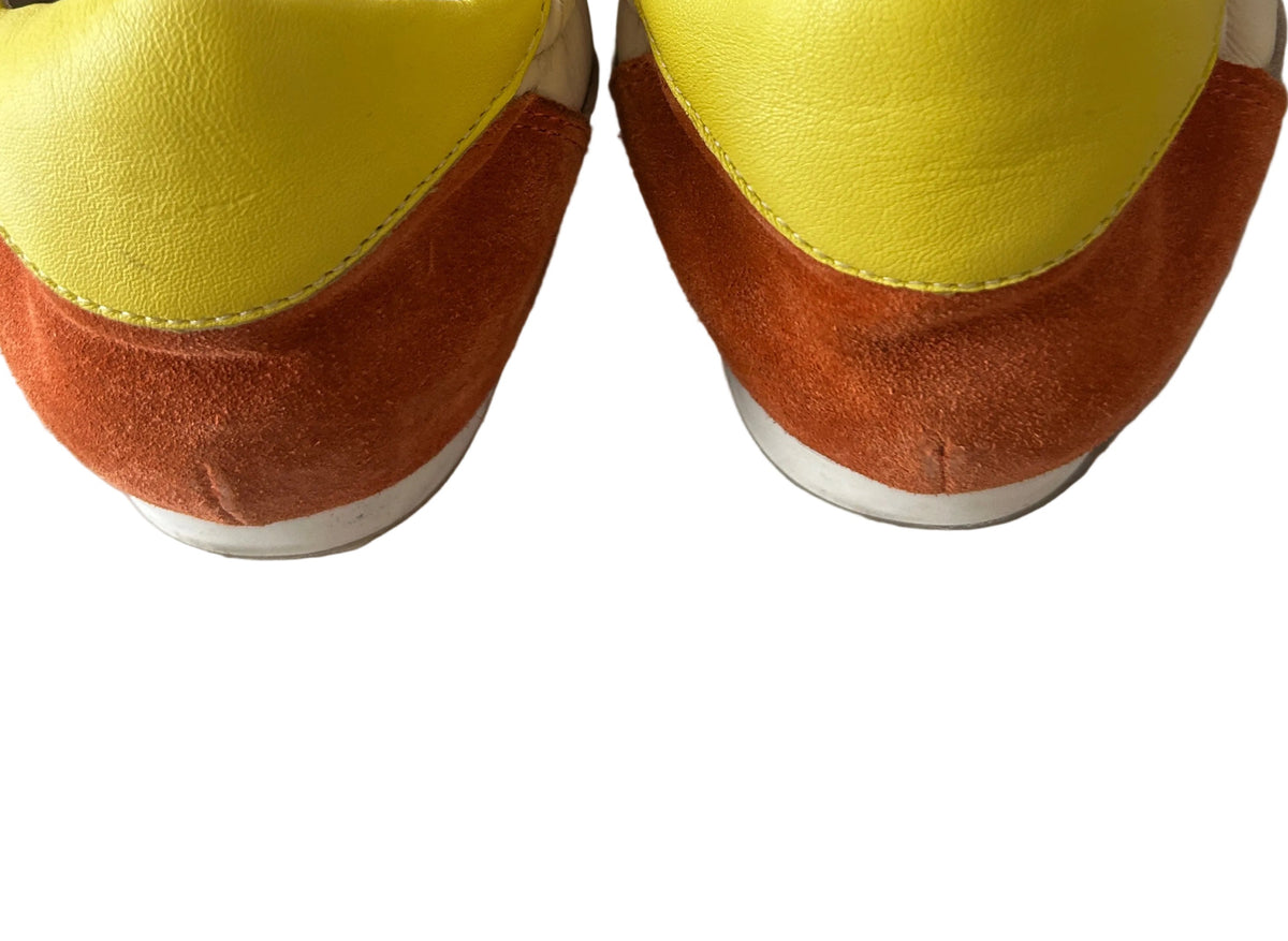 Tory Burch Suede
Colorblock Pattern, ivory and rust