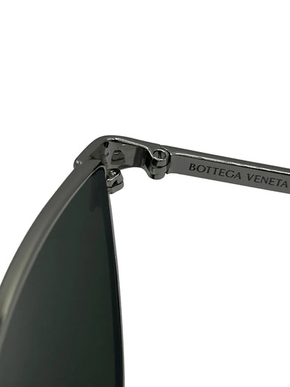 Bottega Veneta Bv1070s Metal Aviator Sunglasses - Silver,Green- unisex