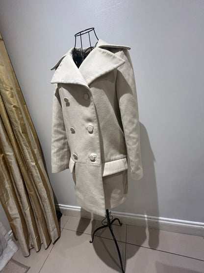 Marni double breasted beige pea coat